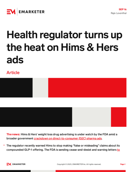 Hims's ads are being closely examined by the FDA
