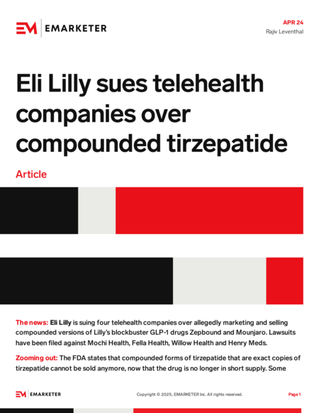eli lilly tirzepatide lawsuit Eli Lilly sues telehealth companies over compounded tirzepatide