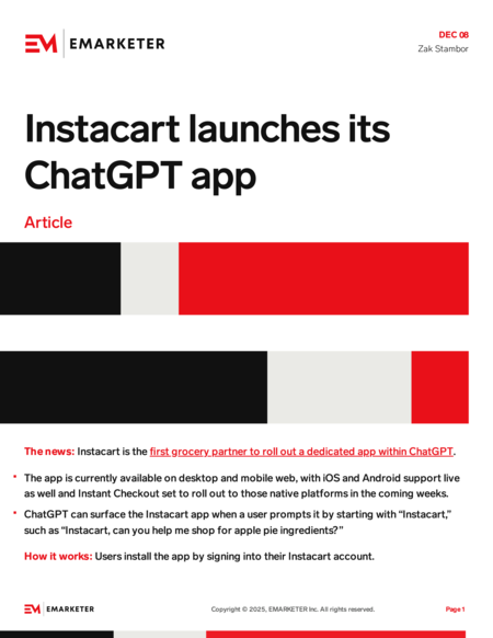 Image 1 for ChatGPT partners with Instacart for in-app shopping